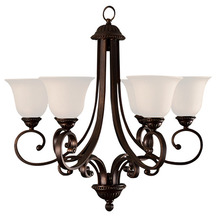  18497 - Alpine Series 6 Light Chandelier - RB White Glass